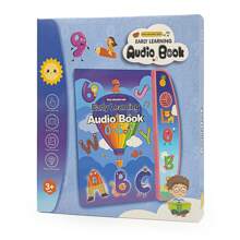 Englische E-Book Sprechbücher zum Lesen mit dem Finger für Kinder, Bildungsspielzeug. Inhalt umfasst: Englisches Buchstaben, Zahlen, Früchte, Tiere, Fahrzeuge, Beziehungen, Instrumente, Musik, Kinderreime. Benötigt 3 AA-Batterien (nicht enthalten)