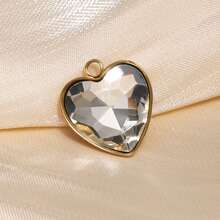 2 件 15x13 毫米不锈钢金色刻面心形水晶吊坠适用于 DIY 爱情饰品女士项链珠宝配饰 - 愛心水晶吊墜 - 查看 7