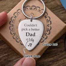 Personalised Guitar Pick Keychain Gift For Uncle/Dad Personalized Gift For Guitarist Custom Gift For Musician Music Lover Gift Father Gift