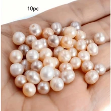 Manza 6-10mm Non Porous Freshwater Pearl Style Loose Pearl - Natural Pearl Material - Pink - View 6