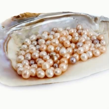 Manza 6-10mm Non Porous Freshwater Pearl Style Loose Pearl - Natural Pearl Material - Pink - View 1