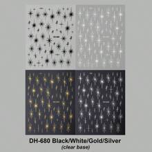 闪亮星星美甲贴纸金色银色黑白星光滑块 Y2K 金属镀铬自粘贴花 DIY 美甲装饰 - 彩色 - 查看 12