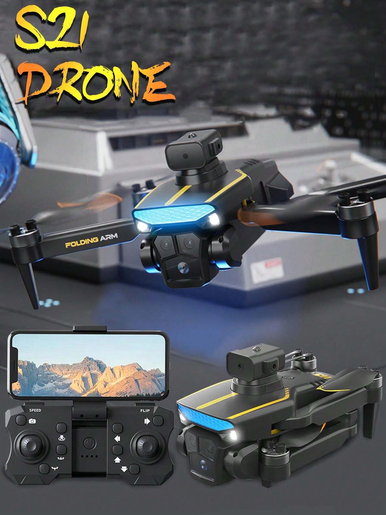 S21, Drone, Dual Camera HighDefinition, Aerial Photography, Quadcopter
