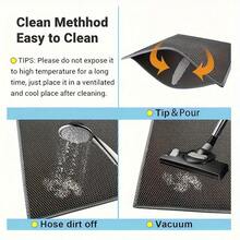 1pc Double Layer Honeycomb Hollow Cat Litter Mat, Smart Cat Litter Box Particle Collecting Mat - Grey - View 8