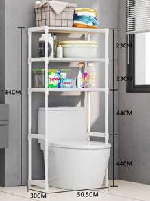 01 Mueble Organizador Baño Rack Estante Sanitario Taza Repisa