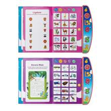 Englische E-Book Sprechbücher zum Lesen mit dem Finger für Kinder, Bildungsspielzeug. Inhalt umfasst: Englisches Buchstaben, Zahlen, Früchte, Tiere, Fahrzeuge, Beziehungen, Instrumente, Musik, Kinderreime. Benötigt 3 AA-Batterien (nicht enthalten)