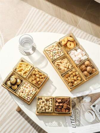 1 套带托盘的小吃盘，欧洲和美国风格装饰