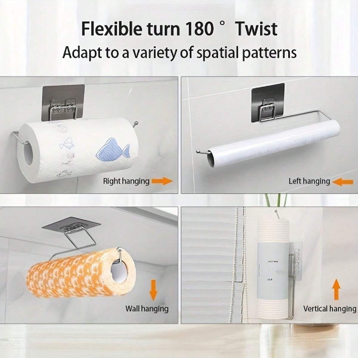 Under Hanging Roll Dispenser Stainless Steel Kitchen Paper