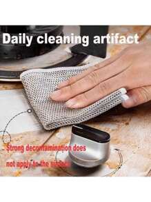 5pz Paño De Limpieza 12 cm, Malla De Alambre Plateada Antirrayas Para Húmedo Y Seco, Trapos Reutilizables Para Lavar Platos, Toallas De Cocina, Lavado De Platos, Fregaderos, Encimeras, Superficies De Cocinas, Herramientas De Limpieza.