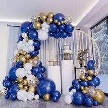 134 quả bóng cao su lấp lánh màu xanh, vàng, trắng, thích hợp cho tiệc sinh nhật, đám cưới, tốt nghiệp, tiệc cô dâu, kỷ niệm, tiệc chào đón em bé, trang trí nhà cửa, phòng, trang trí sân vườn, phông nền chụp ảnh, năm mới, ngày lễ tình nhân, giáng sinh - nhiều màu - Xem 3