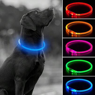 Collar luminoso con carga USB para nocturna, collares luminosos ajustables para pasear de noche para mamá de gato, mamá de perro, amante de gatos, amante de perros, mejor mamá de gato, mejor mamá de perro