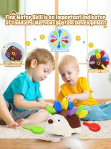 1 pieza Juguete de ensamblaje de erizo para la educación temprana de los niños, desarrollo de la inteligencia y ejercicio de coordinación mano-ojo, regalo de vacaciones para bebés
