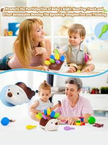 1 pieza Juguete de ensamblaje de erizo para la educación temprana de los niños, desarrollo de la inteligencia y ejercicio de coordinación mano-ojo, regalo de vacaciones para bebés
