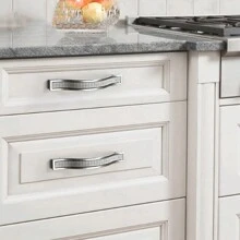 Fanruier 5pcs Elegant Rhinestone Crystal Drawer Handles - European Style Aluminum Alloy, Perfect For Kitchen Cabinets & Cupboards - Multicolor - View 7