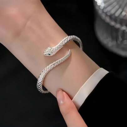 Sterling Silver Snake Bracelet Charm Bracelet Birthday Party Gift Exquisite Women's Jewelry Free Shipping