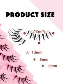 10 Cặp Lông Mi Đen Đầu Dày Kiểu Dáng Đẹp, Lông Mi Hoạt Hình Big Devil Tự Nhiên Giả Chồn 3D, Dụng Cụ Trang Điểm Nối Mi COS Delicate Có Thể Tái Sử Dụng Dài 8-13mm, Thích Hợp Để Đeo Hàng Ngày - Lông mi Manga nhọn - Xem 4