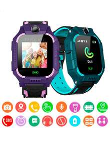 Reloj Inteligente Teléfono Smart Watch Kid Niño Niña Gps Smartwatch Pantalla Táctil - Verde - Ver 4