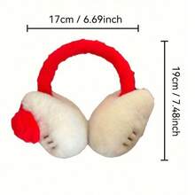 1 pieza Orejeras con lazo de Hello Kitty de Sanrio - Orejeras lindas y cálidas para mujer, ajuste elástico, gran regalo para Navidad, Acción de Gracias, San Valentín, Año Nuevo, lavar a mano solamente - Multicolor - Ver 7