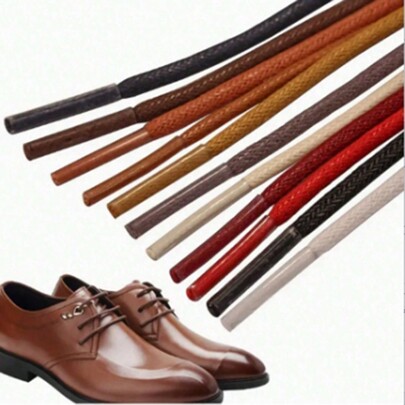 1 Pair 120cm(~47.24in) Wax Shoelaces, Unisex Dress Business Casual Shoelaces, Suitable For Men And Women Leather Shoes & Boots