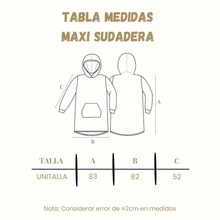 Maxi Sudadera Cobija Unitalla Unisex Amplia con Interior Afelpado y Capucha - Gris Claro - Ver 4