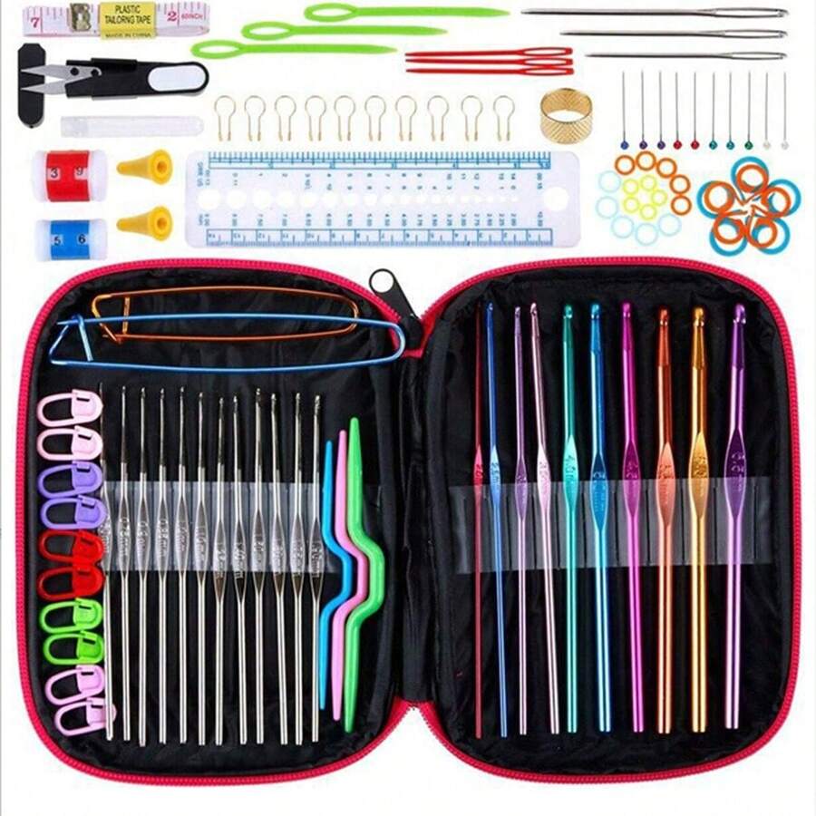54/100pcs/Set Sewing Tools With Storage Bag, Plastic Sewing Needles