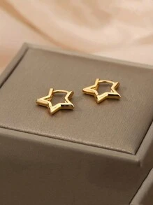 1 Paar goldplattierte Stern Ohrringe für Paare