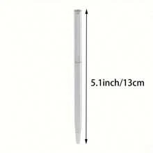 5 Penne a sfera in acciaio inossidabile - Punta media, Cappuccio rotante, Inchiostro nero per ufficio e uso quotidiano, Torna a scuola