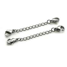 5pcs 5/8/10/13/15cm Length Stainless Steel Extension Chains Gold Links Black Color Rose Gold Extended Chain For Jewelry Making Chain Lobster Clasps Connector DIY Bracelet Necklace Maker - Lobster Clasp Extender Chain - View 22