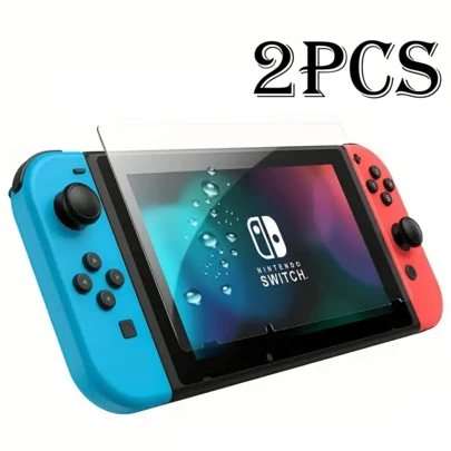 2 Packungen, kratzfester, explosionsgeschützter Schalterbildschirmschutz, Vollflächenabdeckung, einfache Montage, HD-klar, blasenfrei, kratzfest, splitterfestes gehärtetes Glas Bildschirmschutz, ultra-hochauflösend. Geeignet als Geschenk zu Geburtstag/Ostern/Weihnachten/für Familie/Freunde/Jungen/Freundinnen