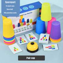 Stacking Cup Children Early Education Interactive Tabletop Competition Game, Kindergarten Stacking Cup Concentration Training And Stress Relief Toy - Multicolor - View 5
