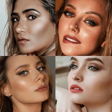 4pcs Silver Zirconia Nose Studs, Stainless Steel Straight Bar Nose Rings, Artificial Zirconia Nose Jewelry, Suitable For Daily Wear And Gift - Silver - View 7