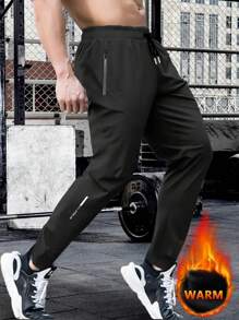 Hidkat Boyfriend Style Heren Effen Kleur Fleece Shorts Met Ritszakken, Trekkoord Taille, Elastisch, Warm Voor Buitensporten, Geschikt Voor Wandelen, Dagelijkse Kleding, Cadeaus Voor Kerstmis, Thanksgiving
