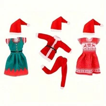 11.5 Inch Santa Claus Doll Clothes And Accessories Set, Doll Holiday Outfit, Christmas Children's Gift Happy - Multicolor - View 14