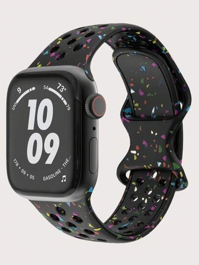 Banda deportiva transpirable compatible con la correa del de 38 mm, 40 mm, 41 mm, 42 mm, 44 mm, 45 mm, 49 mm para mujeres y hombres, de plástico suave de silicona con puntos de colores, compatible con la correa del compatible con iWatch Series 11, 10, 9, 8, 7, 6, 5, 4, 3, 2, 1, SE, Ultra 3, 2, 1