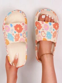 Women's Vibrant Cartoon Heart Graffiti Sandals - Ultra Soft EVA Cushion Slippers, Fashionable & Comfortable - Convenient Slip-On Design, Perfect For Indoor & Outdoor Wear In Summer