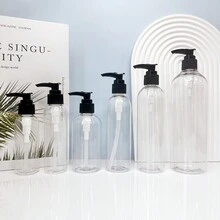 1pc/3pcs Travel Bottle,Dispensing Bottles With Pump Heads, Refillable Bottles, And Transparent Filling Bottles. Makeup Dispensers, Are Suitable For Allocate And Fill Shampoo, Lotion, Cosmetics, Conditioner, Etc. Available In 100ml / 120ml / 250ml.