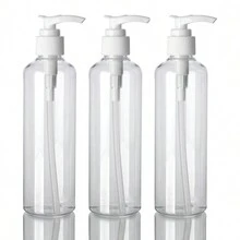 1pc/3pcs Travel Bottle,Dispensing Bottles With Pump Heads, Refillable Bottles, And Transparent Filling Bottles. Makeup Dispensers, Are Suitable For Allocate And Fill Shampoo, Lotion, Cosmetics, Conditioner, Etc. Available In 100ml / 120ml / 250ml.