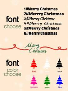 1pc Personalized Customized Hat, Suitable For Decoration, Family Gathering, As Gift For Best Friends, Family, Kids, Parents Back To School Winter Gift Ideas Boy Girl Valentine's Day,Christmas Gift Supplies - Christmas Red - View 4