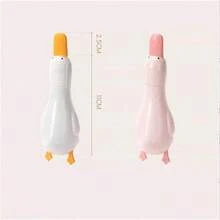 1 件可爱鸭形浴室发夹、污渍刮刀、多功能清洁夹，无需钻孔壁挂式毛发收集器，适用于浴室和厨房水槽，方便排水清洁，无需电力，耐用，包含多个部件 - 彩色 - 查看 3