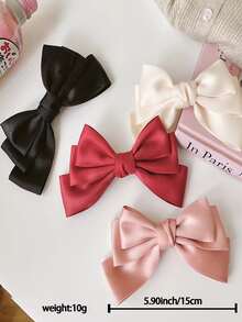 1 kẹp tóc đuôi ngựa cao, phụ kiện tóc phong cách công chúa thanh lịch cổ điển - Nhiều màu - Xem 3