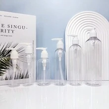 1pc/3pcs Travel Bottle,Dispensing Bottles With Pump Heads, Refillable Bottles, And Transparent Filling Bottles. Makeup Dispensers, Are Suitable For Allocate And Fill Shampoo, Lotion, Cosmetics, Conditioner, Etc. Available In 100ml / 120ml / 250ml.