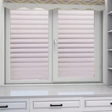 1 片仿百叶窗喷漆防静电玻璃门盖板防静电玻璃窗可拆卸不粘防紫外线玻璃门盖板膜适合家庭和办公室使用 - 彩色 - 查看 6