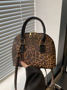 Fashionable Leopard Print Crease Handbag, Suitable For Commuting And Travel, Leopard Print Purse For Women Leopard Comeback - Multicolor - View 1