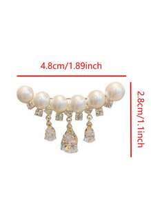1 Ghim cài áo tua rua Boho ngọc trai giả thanh lịch cao cấp, Phụ kiện trang trí áo len/bộ vest tinh tế, Trâm cài áo chống lộ quần áo cho phụ kiện váy áo nữ, Ghim cài quần áo, Túi xách, Ba lô, Phụ kiện văn phòng, Áo sơ mi, Áo khoác, Trang sức, Giáng sinh, Halloween, Ghim cài quần áo, Quà tặng giáo viên dễ thương, ngộ nghĩnh - Vàng - Xem 4