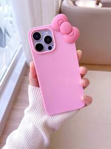 Sanrio علبة هاتف جيلي واقية من الصدمات، مضادة للانزلاق، بتصميم صلب مع فيونكة Hello Kitty من ساناريو DIY جديدة، متوافقة مع هواتف iPhone 16/16 Plus/16 Pro/16 Pro Max، iPhone 15/15 Plus/15 Pro/15 Pro Max، iPhone 14/14 Plus/14 Pro/14 Pro Max، iPhone 13 Mini/13/13 Pro/13 Pro Max، iPhone 12 Mini/12/12 Pro/12 Pro Max، iPhone 11/11 Pro Max، iPhone X/XS/XR/XS Max، iPhone 7/8/SE2/SE3/7 Plus/8 Plus