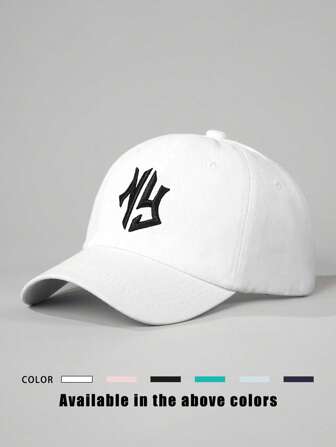 1 件刺绣 NY 棒球帽，可调节户外防晒休闲帽，适合春季、秋季、旅行、海滩度假、Y2K 青年风格