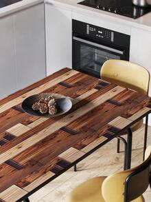 1卷复古加厚棕橡木纹仿拼接木板3D木纹壁纸适用于家庭装饰、厨柜、桌椅、房间背景、家装DIY、防水、防污、易清洁、自粘、即撕即贴壁纸墙贴、装修贴纸撕墙板、墙纸、壁纸、春季装饰用品刷新你的家、拉玛装饰贴纸 - 彩色 - 查看 6