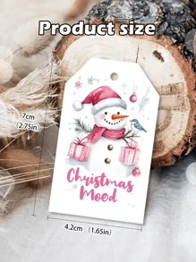 9/18/36pc Gepersonaliseerde Roze Winter Kerst Cadeau Labels, Gepersonaliseerde Tekst Vakantie Labels En Cadeau Zak Labels, Kerstman, Kerst Sneeuwman, Kerstboom Patroon Ontwerp, Kerstboom Labels