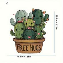 1/2/3 Miếng dán chuyển nhiệt hình xương rồng dễ thương, Đồ dùng và miếng dán ủi quần áo tự làm, Làm áo phông, Trang trí gối - Nhiều màu - Xem 6