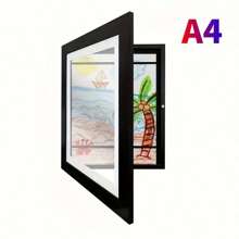 1 Set Magnetic Front Open Changeable Picture Frames, For Poster, Photo, Painting, Picture Display, Home Office Decor, Wall Mounted, Suitable For Valentine's Day, New Year Decoration